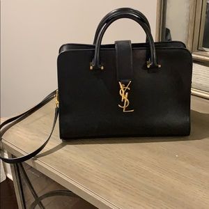 YSL Medium Leather Satchel